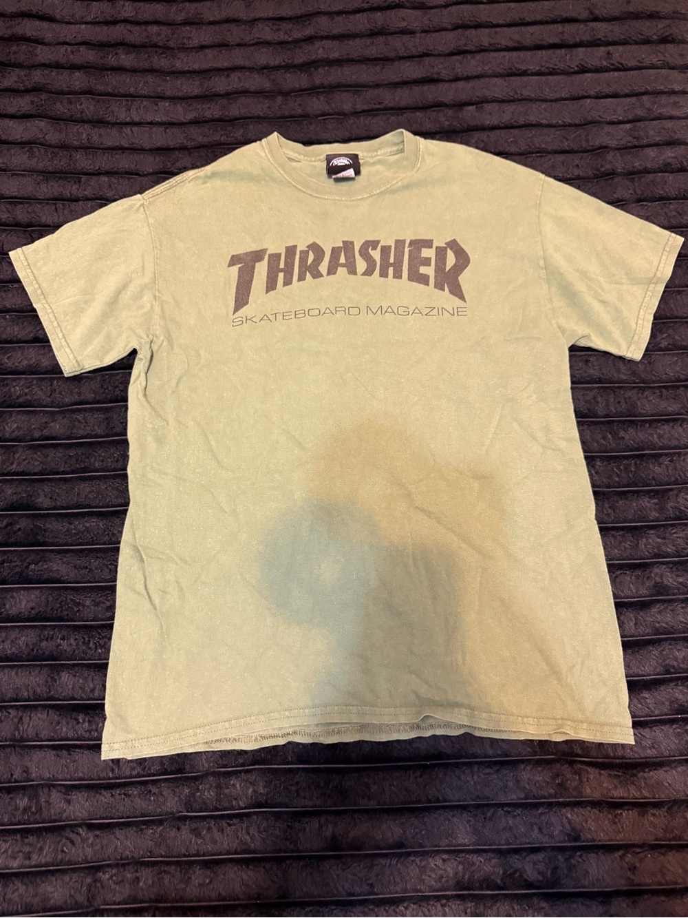 Thrasher Olive Graphic Short Sleeve Tee